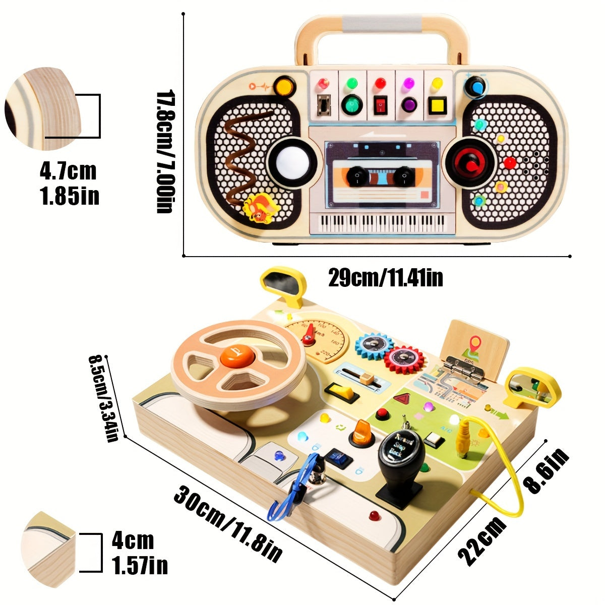 Tableau d'Activités Interactif en Bois avec Lumières et Musique - KIDILIGHT