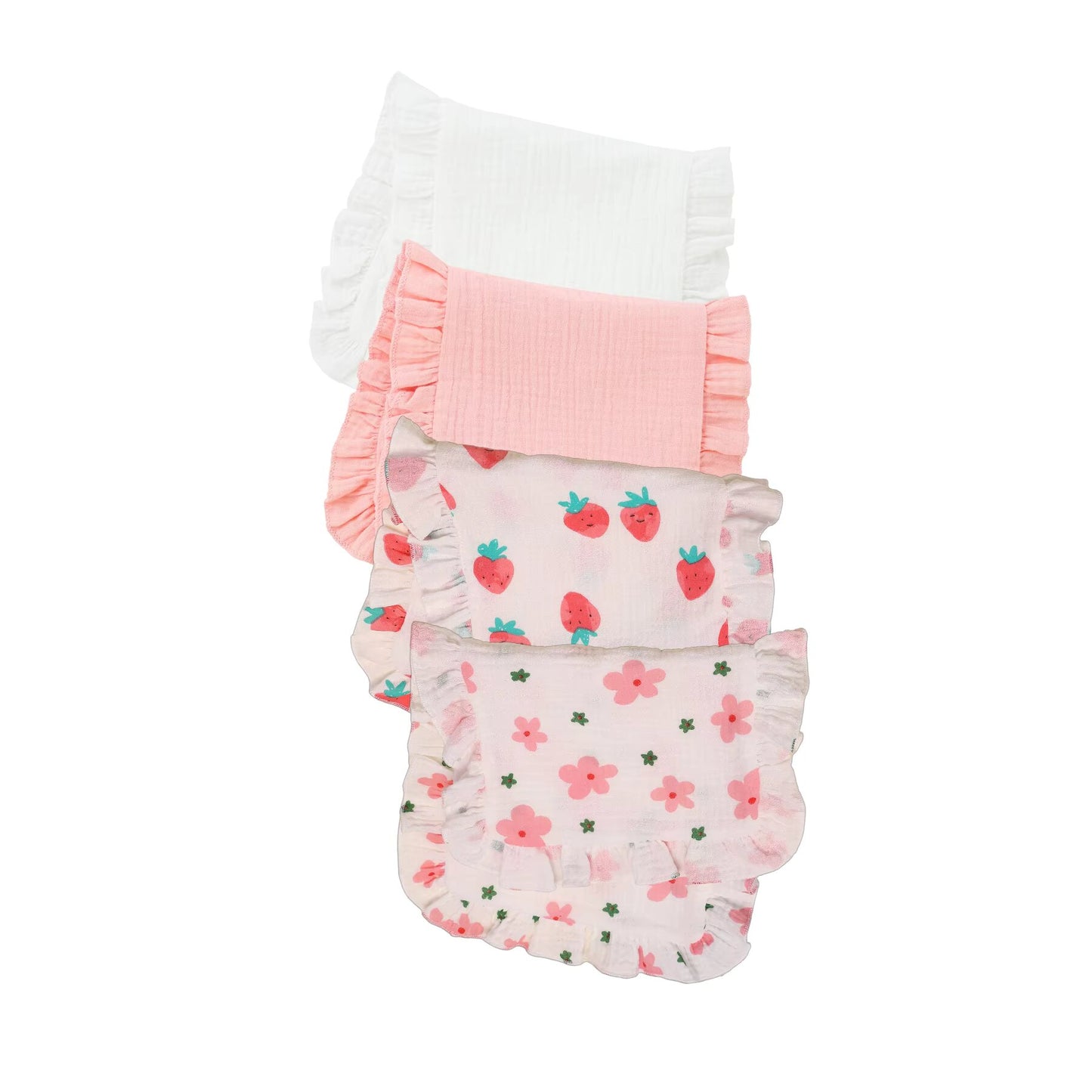 Chiffons d’épaule en mousseline coton bébé (lot de 4) – Douxelia