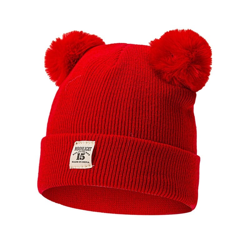 Bébé bonnet hiver tricoté pompons 0-2 ans - PomponChic