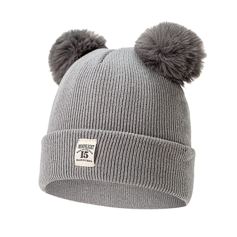 Bébé bonnet hiver tricoté pompons 0-2 ans - PomponChic