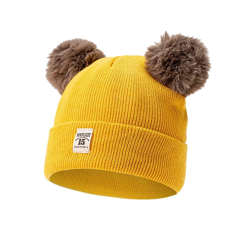 Bébé bonnet hiver tricoté pompons 0-2 ans - PomponChic