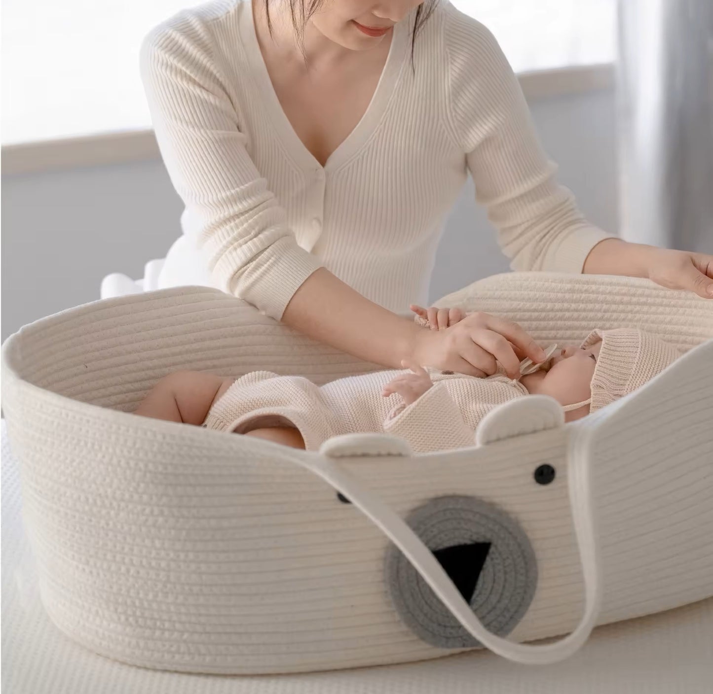 Berceau bébé en Corde de Coton Portable - CotonNest -