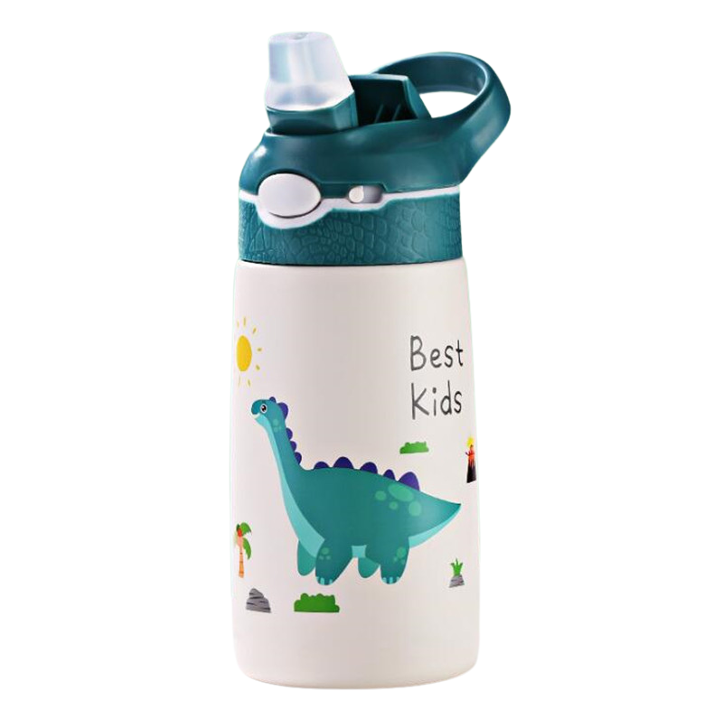 Bouteille isotherme enfant à paille - ThermoDino