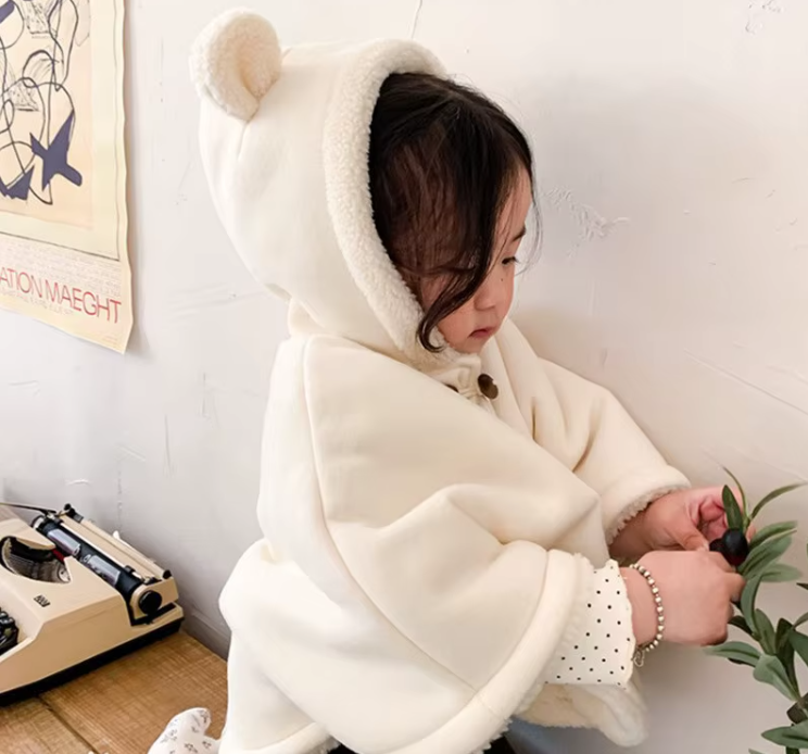 Cape ou Poncho Bébé en Polaire - PonchoOurs