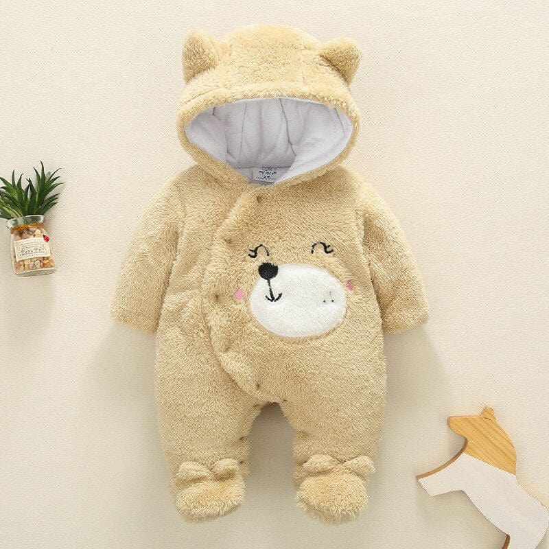 Combinaison bébé ours maman à capuche - Oursdouillet