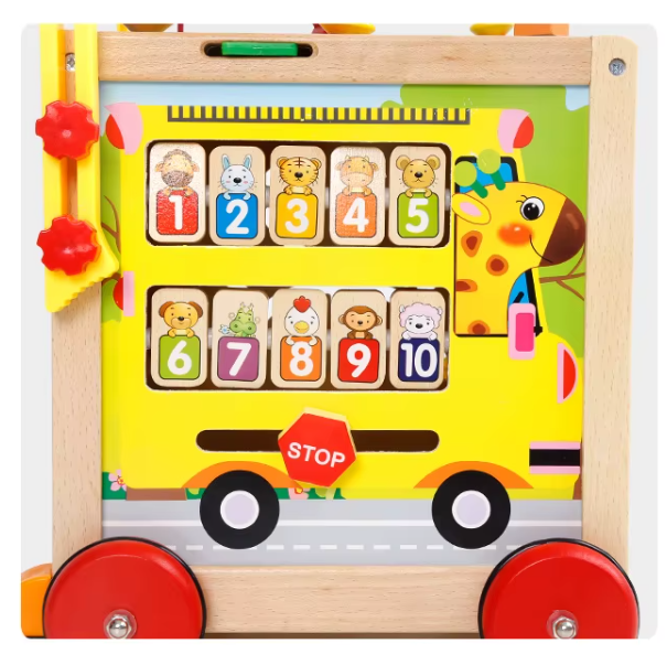 Déambulateur en bois avec jeux éducatifs - BabyWood