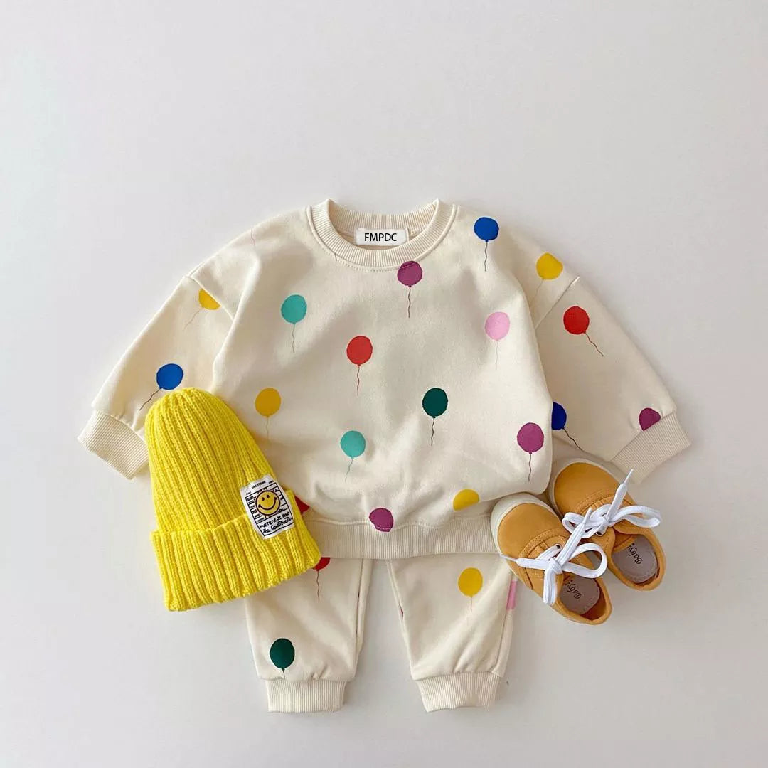 Ensemble Tuta en Coton à Ballons pour bébés - PointéColors