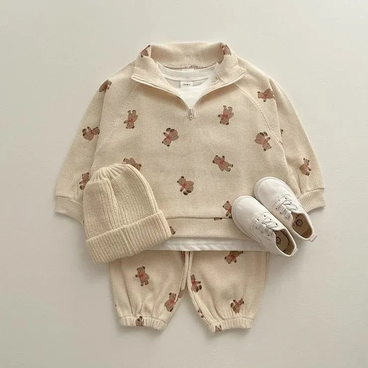 Ensemble bébé Sweat et Pantalon avec Oursons 100% Coton Doux - OursCâlin