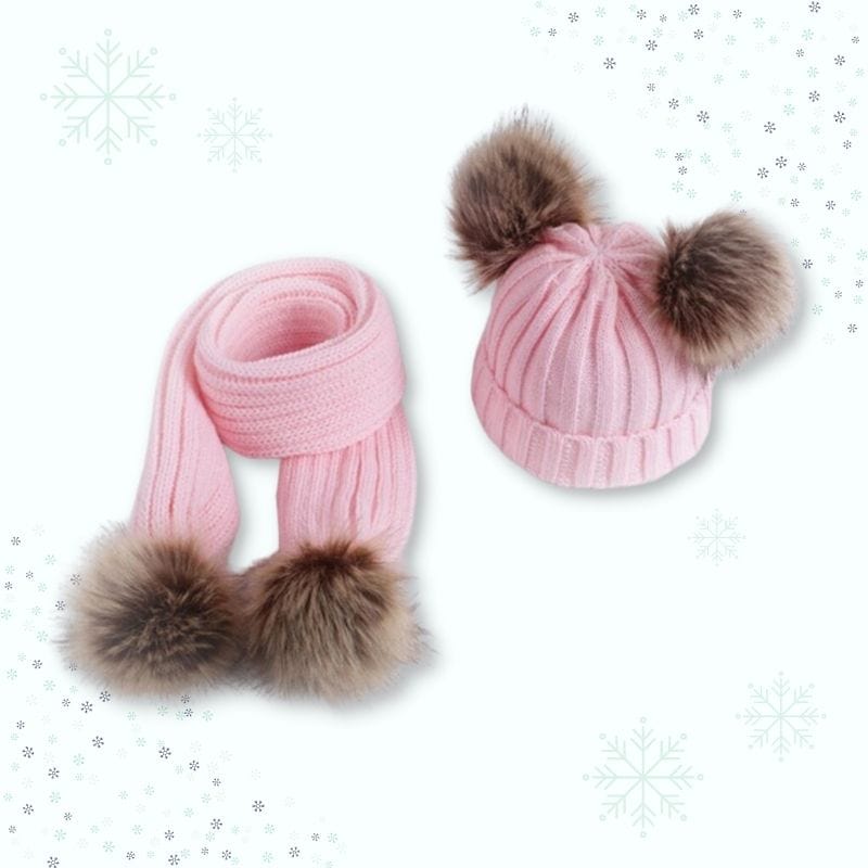 Ensemble hiver avec pompon Momotis - BébiChaudou