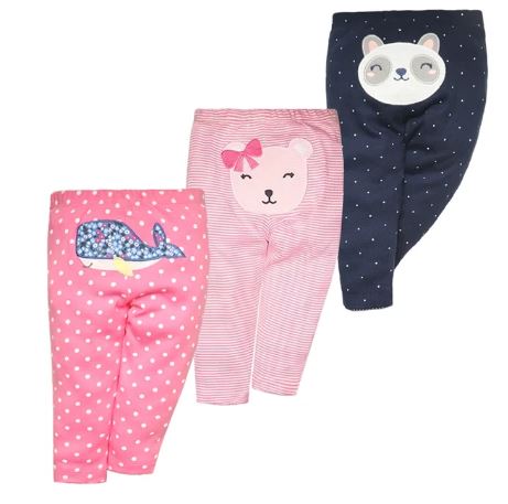 Lot de 3 collants sans pieds en Coton avec Design Amusants pour Enfants - CottonLegs