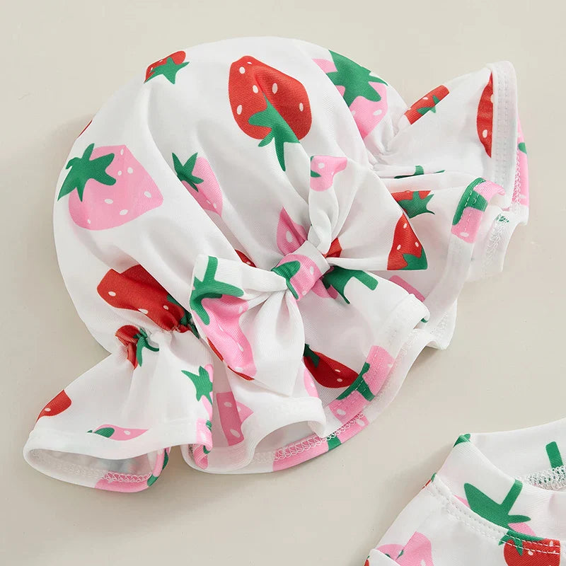 Maillot de Bain Imprimé Princesse Harvey pour Bébé Fille avec Chapeau - PrincessBerrySwim