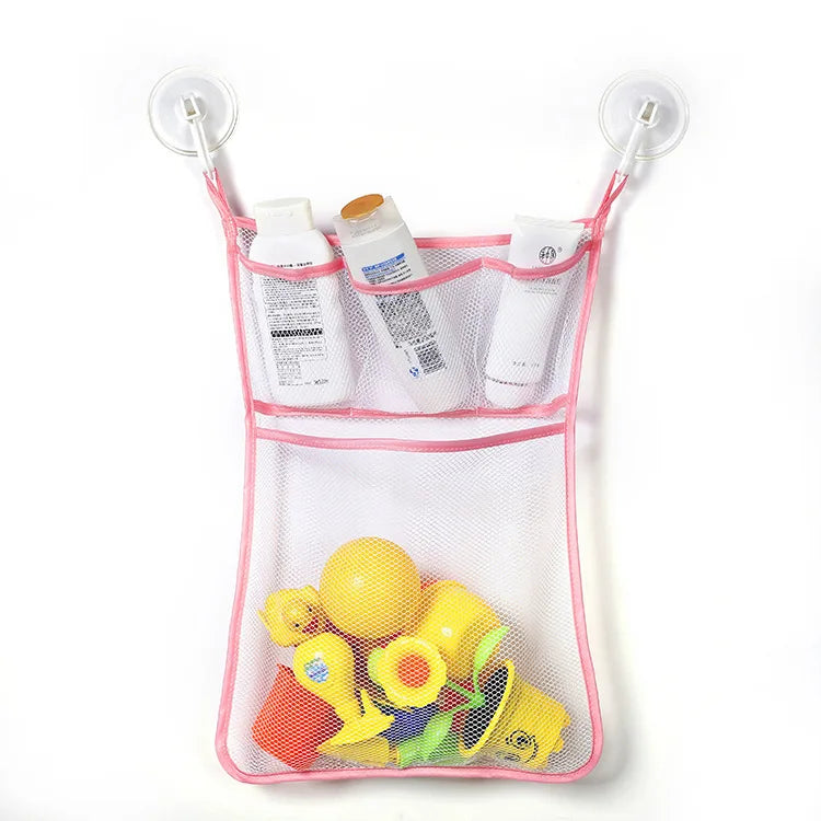 Organisateur de Bain avec 4 Poches et Ventouses pour Jouets et Accessoires - SplashOrganiz
