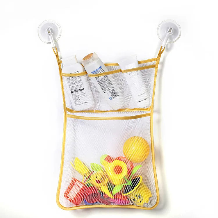 Organisateur de Bain avec 4 Poches et Ventouses pour Jouets et Accessoires - SplashOrganiz