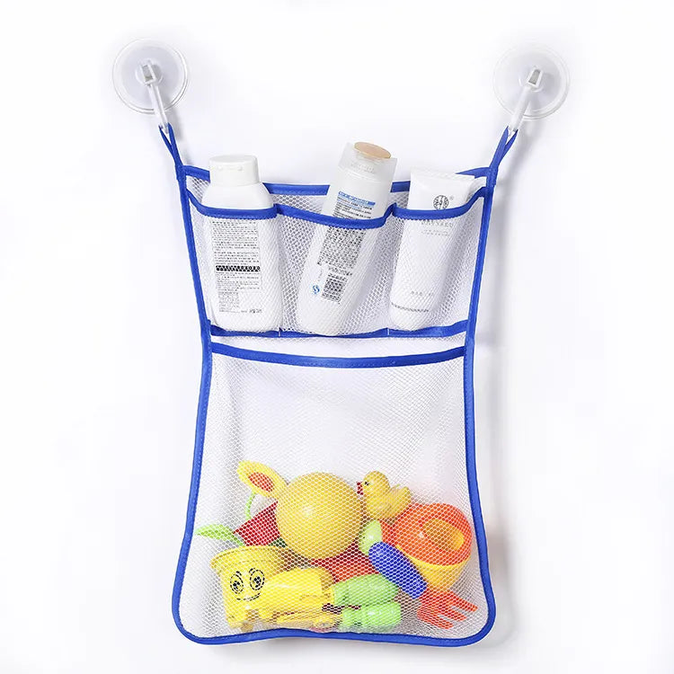 Organisateur de Bain avec 4 Poches et Ventouses pour Jouets et Accessoires - SplashOrganiz