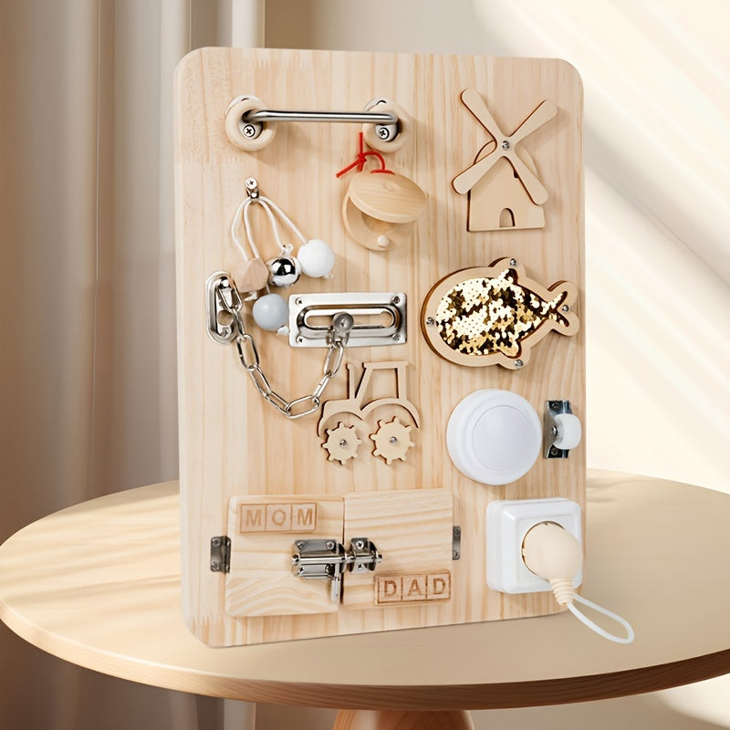 Planche de Verrouillage Montessori en Bois - LOCKYBOARD