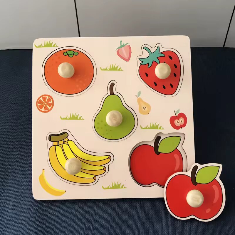 Puzzle éducatif en bois Montessori bébé 1 à 3 ans – Nodoki
