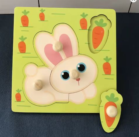 Puzzle éducatif en bois Montessori bébé 1 à 3 ans – Nodoki