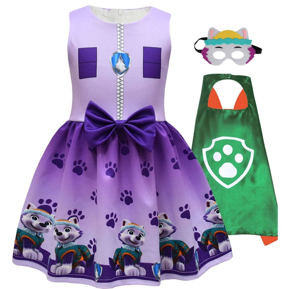 Robe Pat' Patrouille pour fille avec cape et masque - Cosplay
