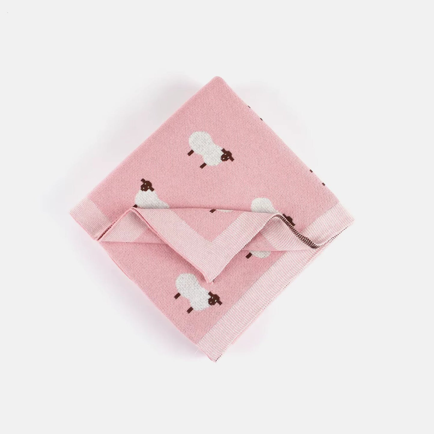 Couverture bébé coton tricoté rayée – Nubi