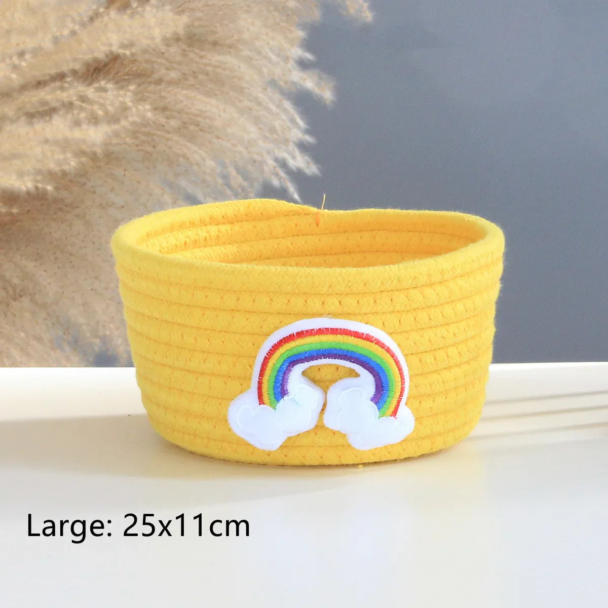 Panier rond en corde de coton bébé – Rangement pratique et décoratif - TresséDouceur