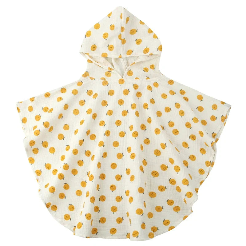 Poncho de Bain 100% Coton Bio, Pour 1-3 Ans - BébéDouce