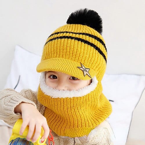 Chapeau et écharpe enfant 2-en-1 hiver - SnugCap
