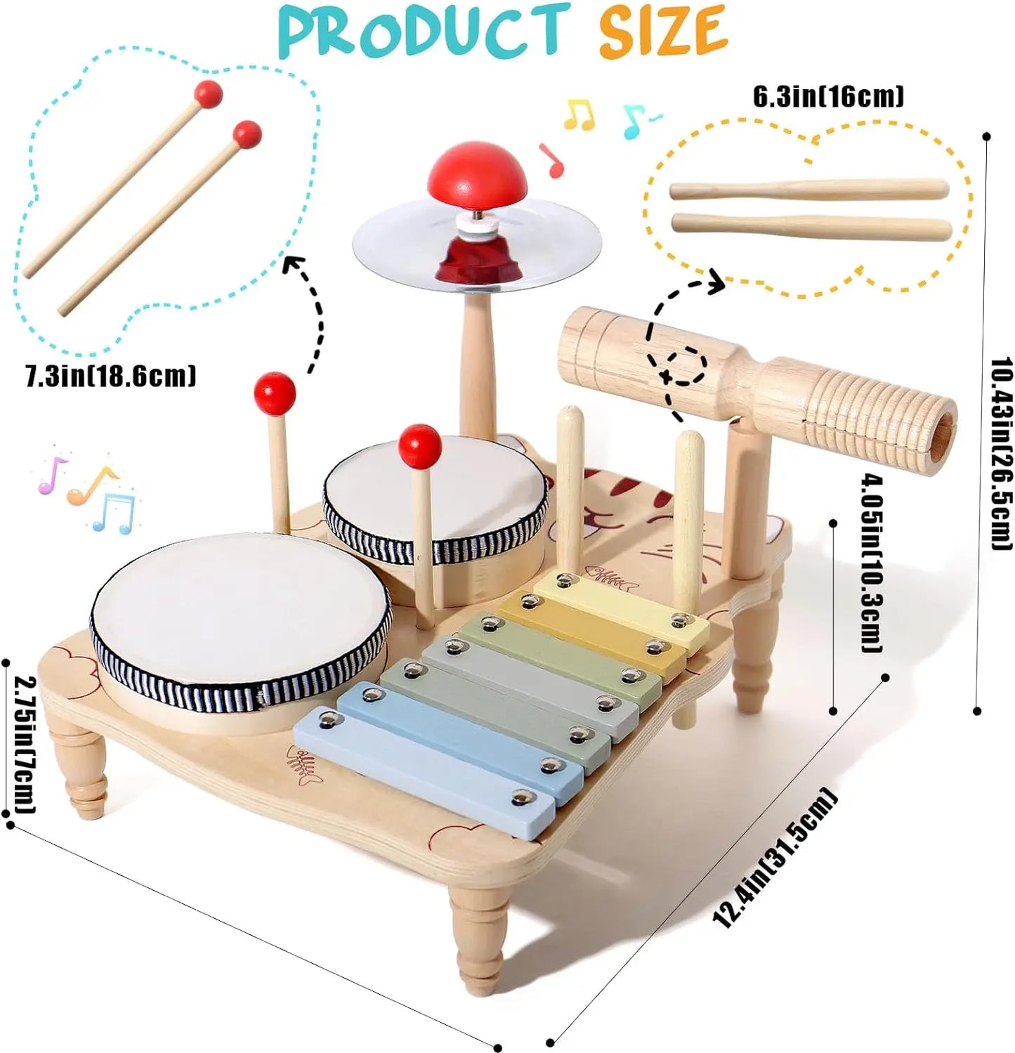 Jeux de Percussions Montessori en Bois - RythmoPlay