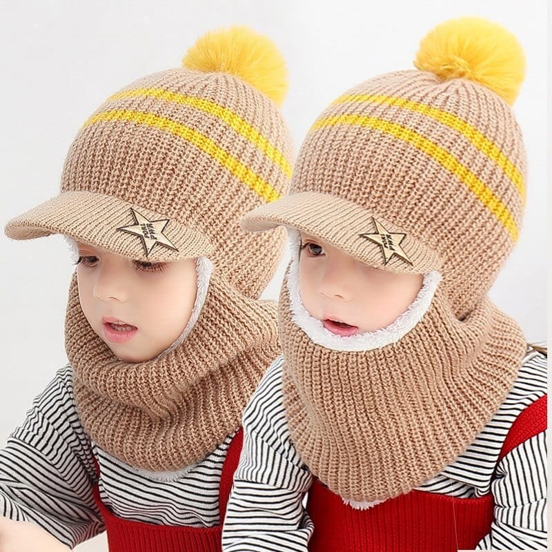 Chapeau et écharpe enfant 2-en-1 hiver - SnugCap