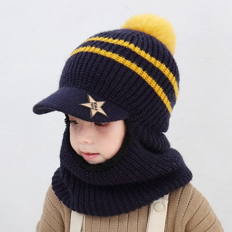Chapeau et écharpe enfant 2-en-1 hiver - SnugCap