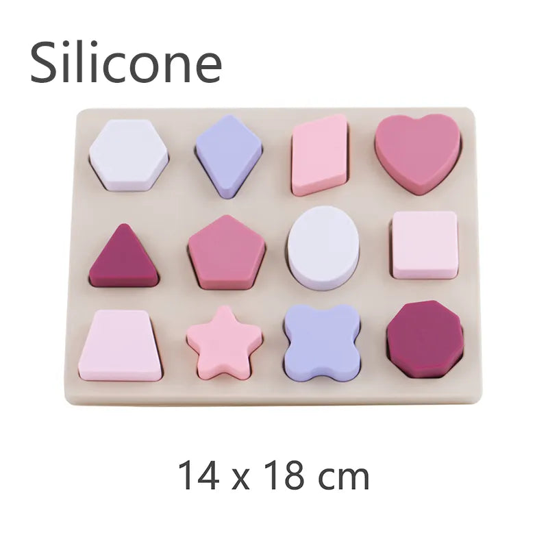 Jeu de Formes Géométriques Montessori : Bois ou Silicone - MontiForme