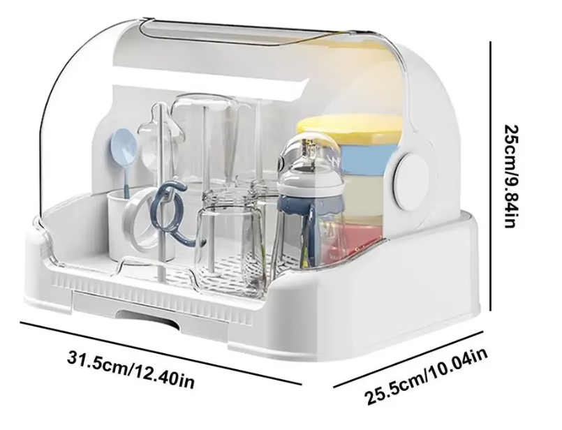 Égouttoir et organisateur portable pour biberons avec couvercle – BibiBox