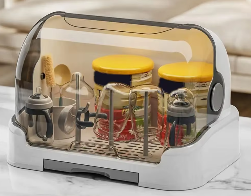 Égouttoir et organisateur portable pour biberons avec couvercle – BibiBox