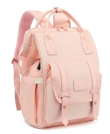 Sac à langer bleu à motifs jaunes, noir et rose - BabyCarry