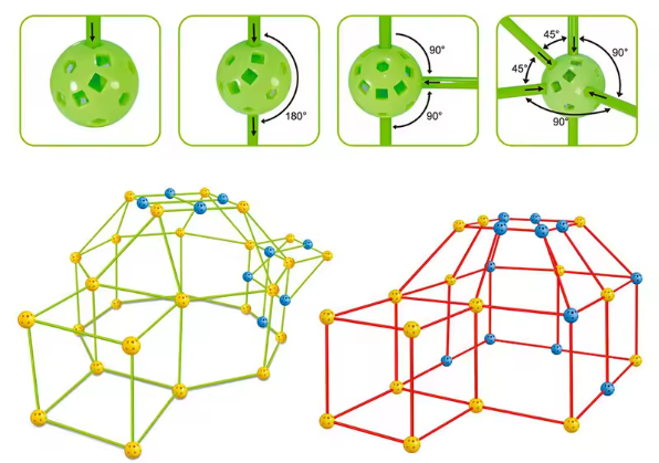 Kit de Construction de Forts et Tentes pour Enfants - KidsFort