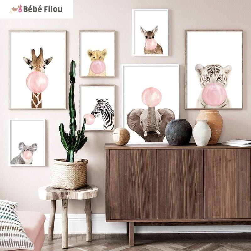 Tableau Animaux ChewingBubble de Momotis - ChewingBubble