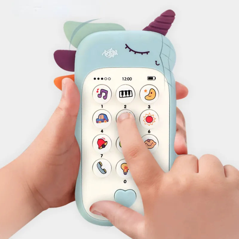 Téléphone Jouet avec Anneau de Dentition et Sons – Éveil et Amusement pour Bébé -DentiTélé