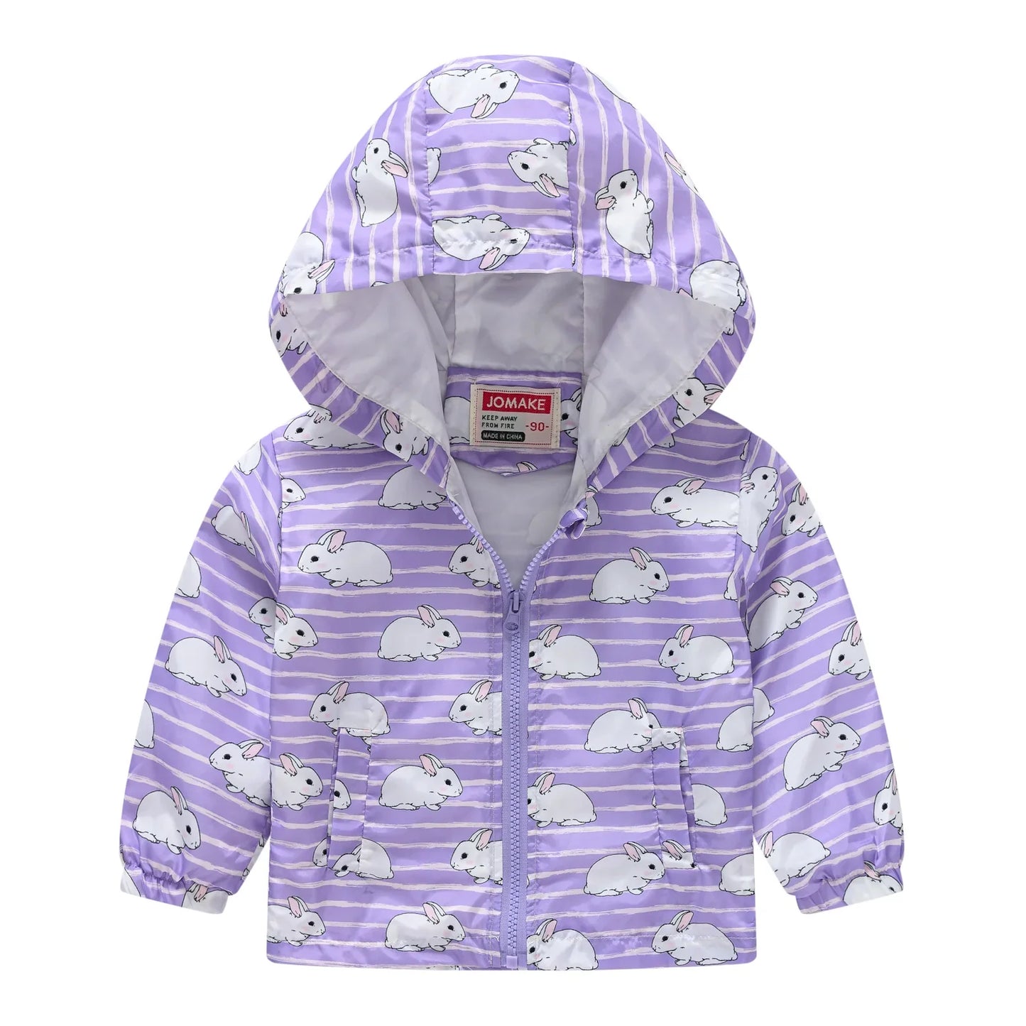 Veste Enfant Imperméable et Coupe-Vent avec Capuche et Zip - VentProtégé