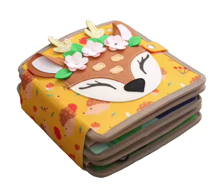 Livre d’Éveil en Tissu pour Bébé – Jouet Montessori Sensoriel (6 à 18 mois) - LivreBébé