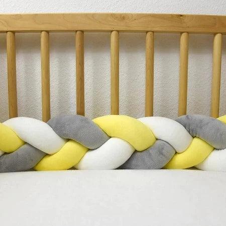 Tour de Lit Tressé jaune – Sécurité & Confort pour Bébé