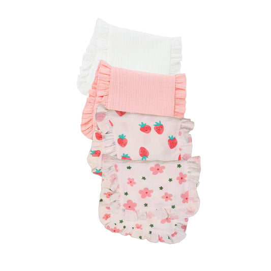 Chiffons d’épaule en mousseline coton bébé (lot de 4) – Douxelia