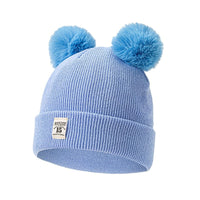 Bébé bonnet hiver tricoté pompons 0-2 ans - PomponChic