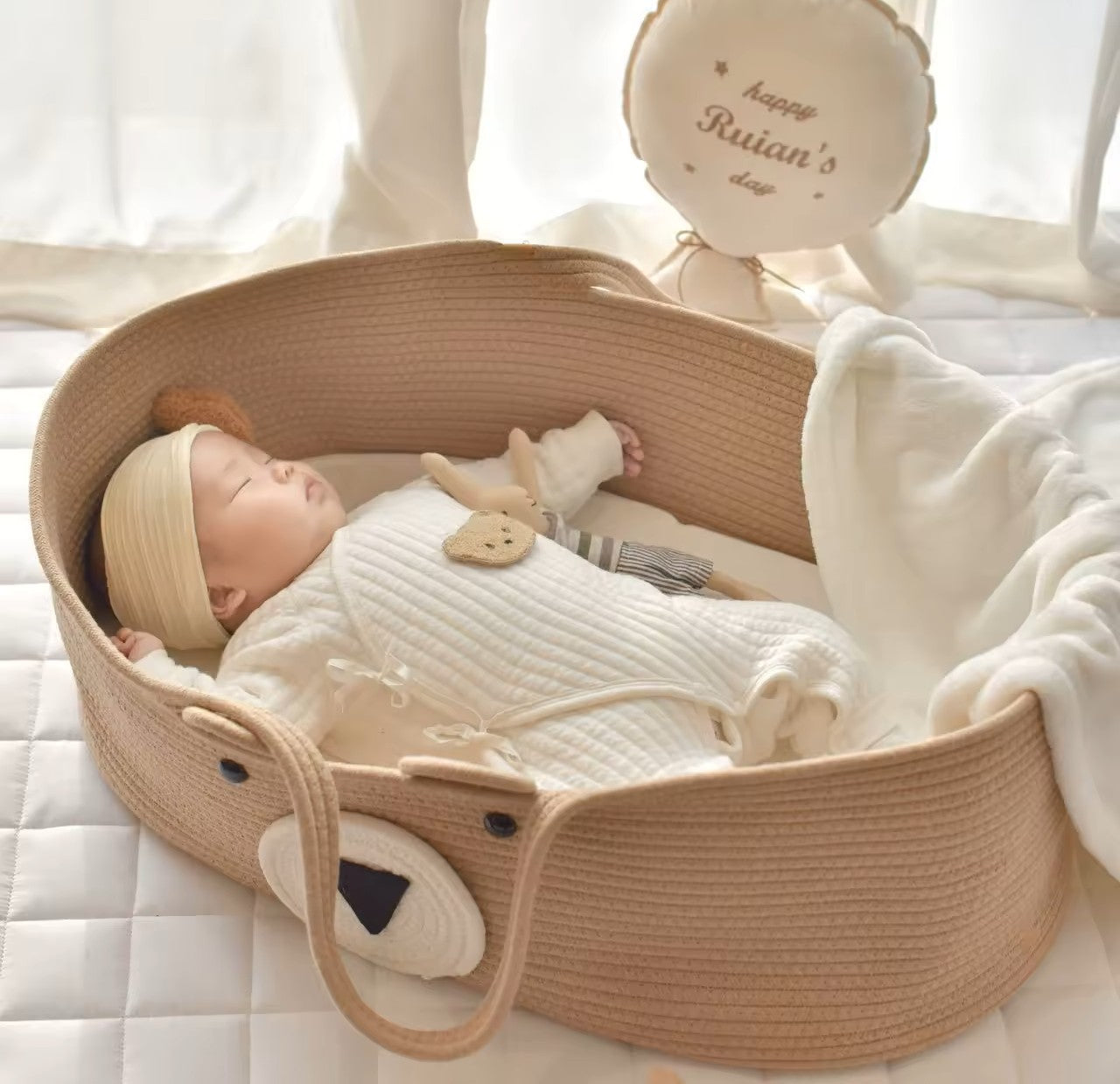 Berceau bébé en Corde de Coton Portable - CotonNest -