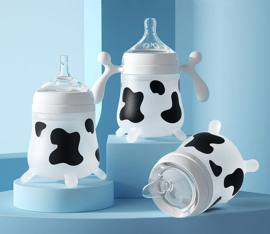 Biberon anti-coliques, motif vachette - DouxiBébé