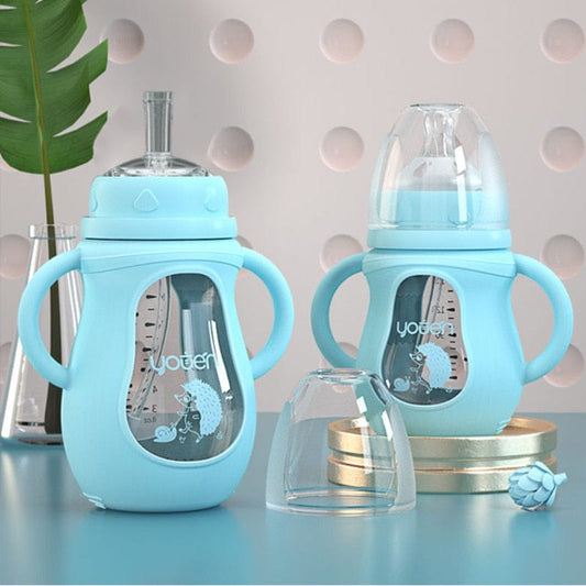 Biberon verre avec protection silicone - BébiVerre