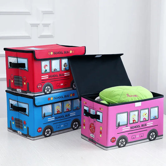 Boîte de Rangement en Toile - Design Bus Scolaire - RangBus