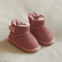 Bottes rembourrées en Cuir pour Enfants avec Fermeture Velcro - ChaudBotte