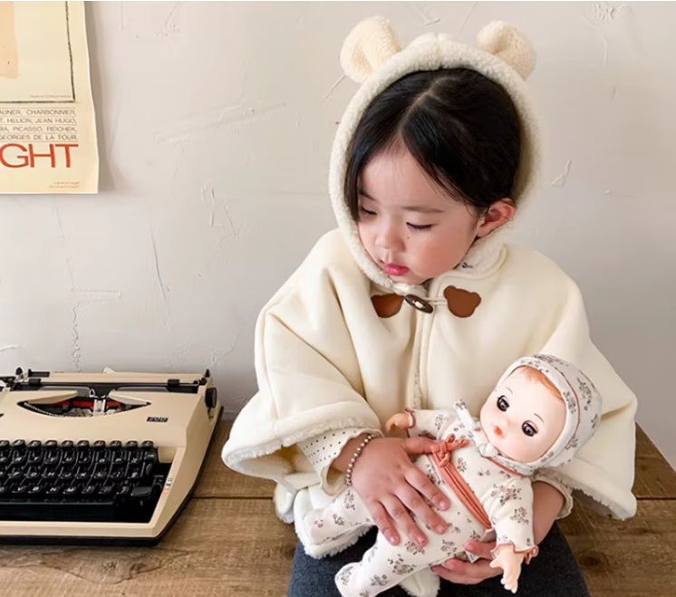 Cape ou Poncho Bébé en Polaire - PonchoOurs