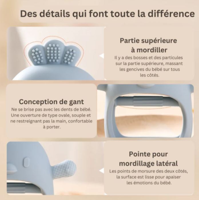 Gants de Dentition pour Bébé – Soulagement des Douleurs Dentaires et Développement Sensoriel - BabyComfort