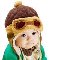 Chapeau bébé hiver ours pilote - Ourson Aviateur