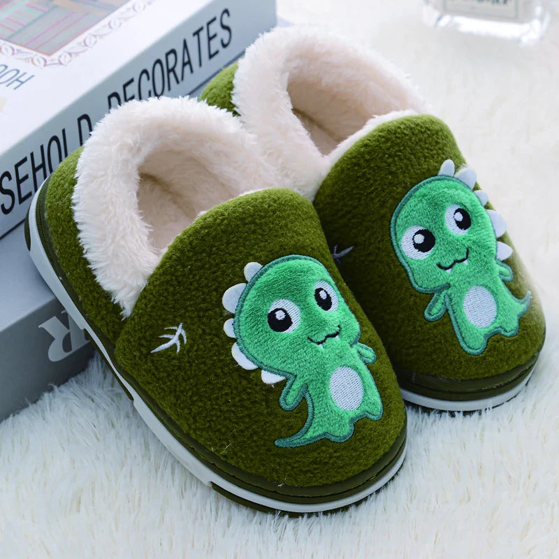 Chaussons bébé Antidérapants Imbibés Verts avec Dinosaures - CuteDino
